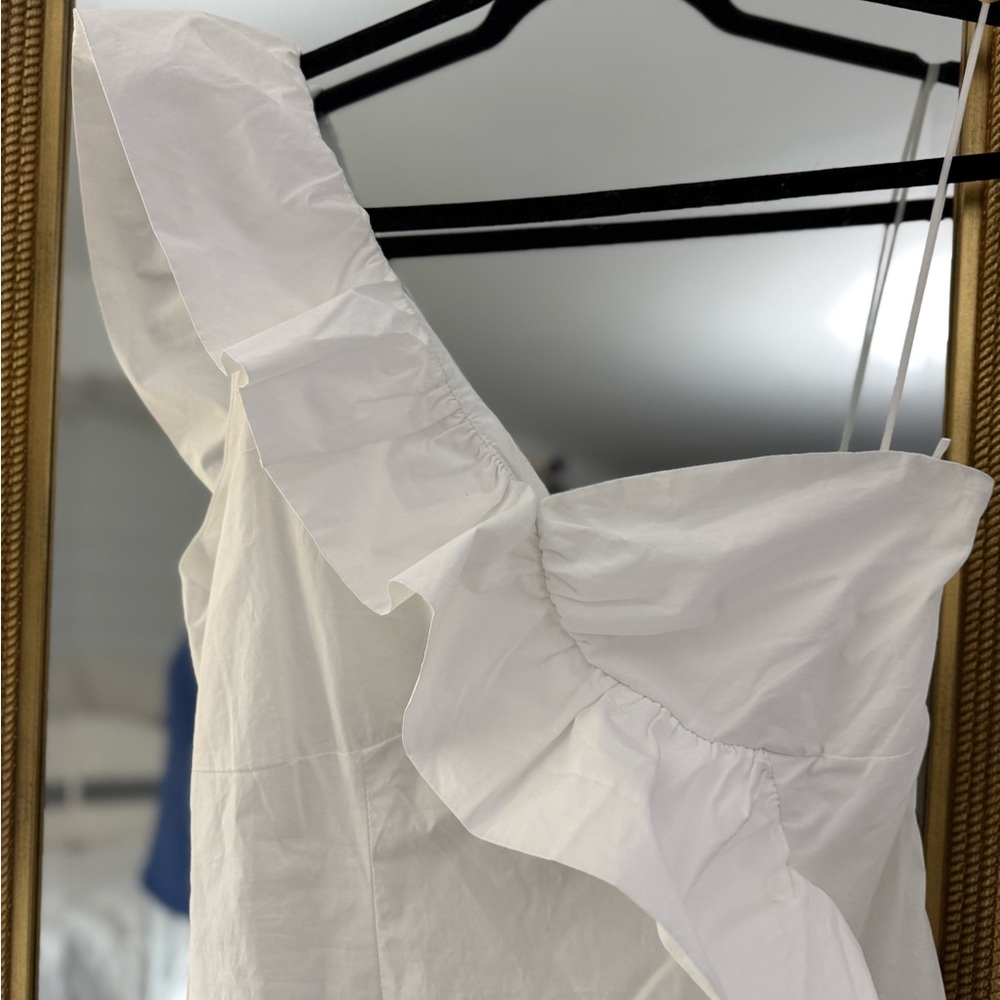 Astr One-Shoulder White Ruffle Mini Dress - Picture 7 of 11